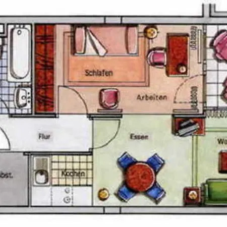 2 Raum Morgensonne Mit Balkon Apartman Sellin